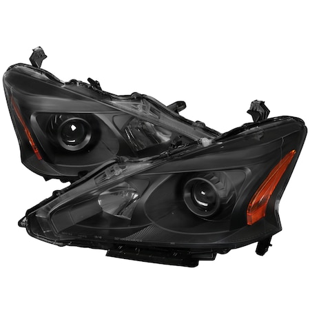 Spec-D Tuning 13-15 Nissan Altima Sedan Projector Headlights- Black 2LHP-ALT13JM-GO